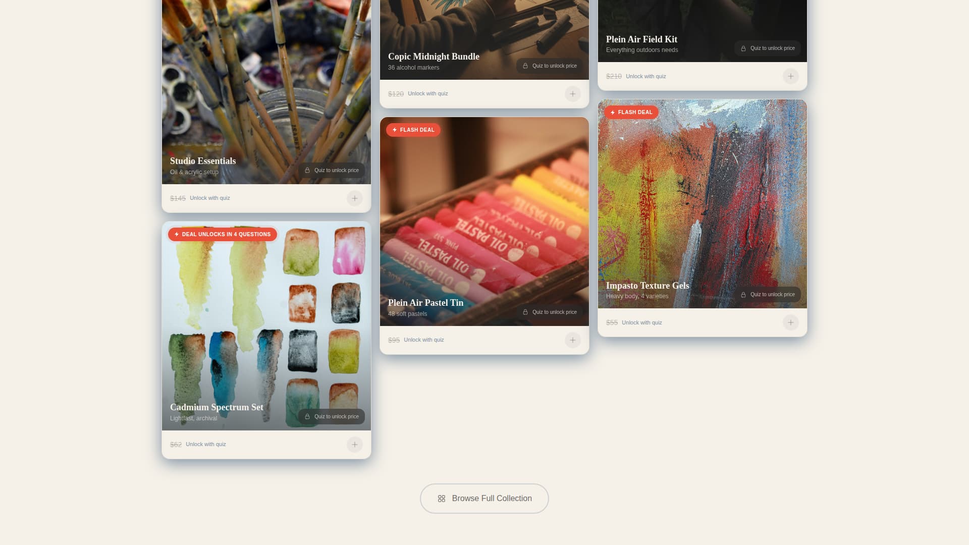Palette — Curated Art Supplies Landing Page Template