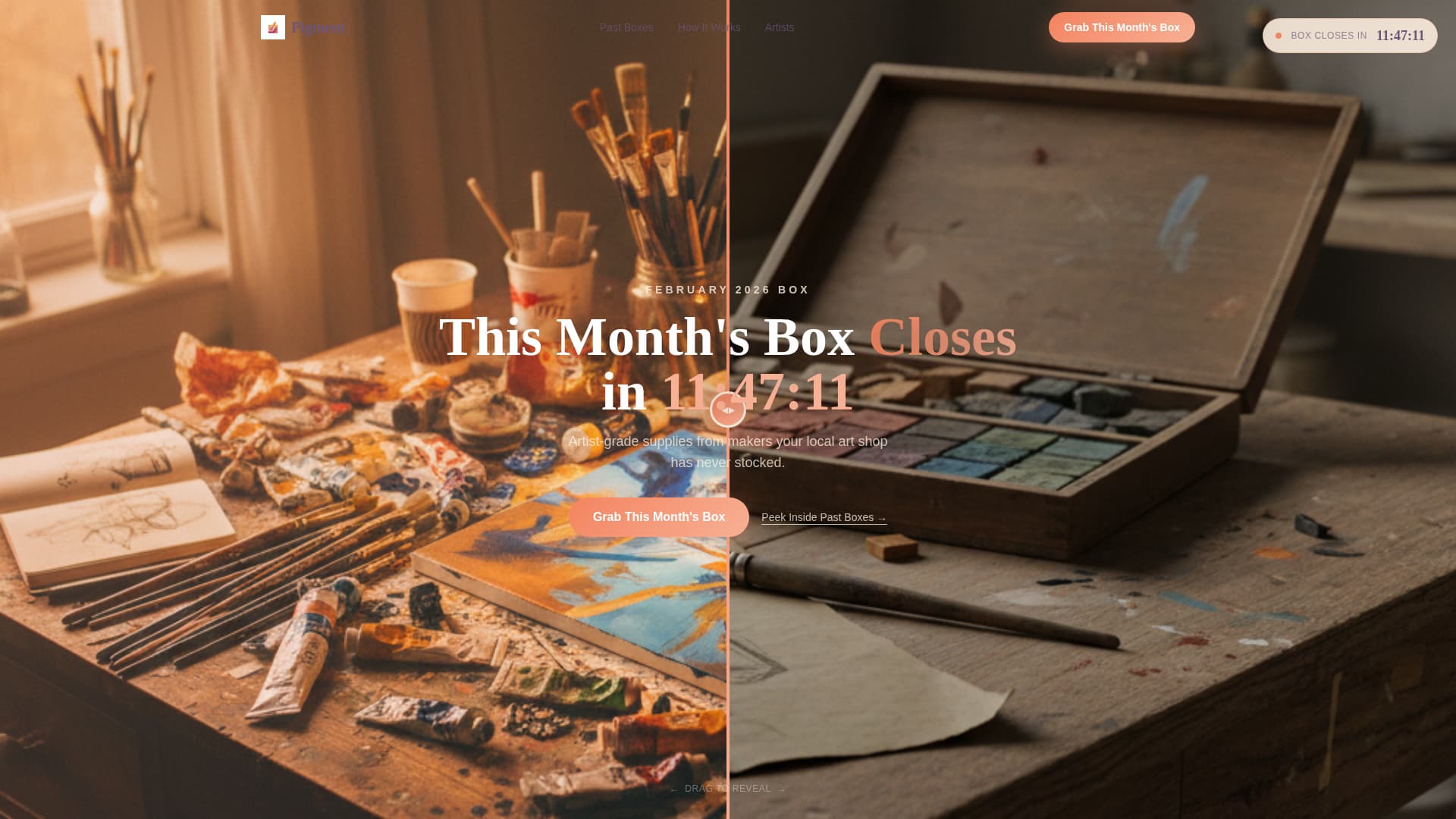 Pigment - Vibrant Artsupply Landing Page Template