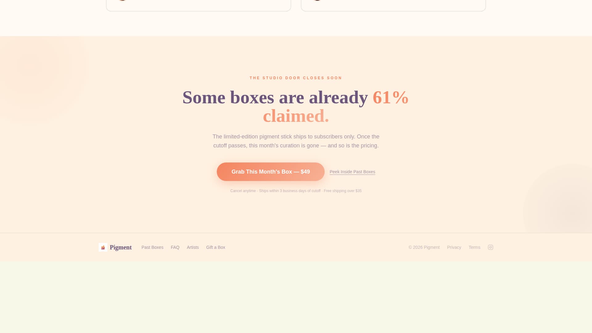 Pigment - Vibrant Artsupply Landing Page Template