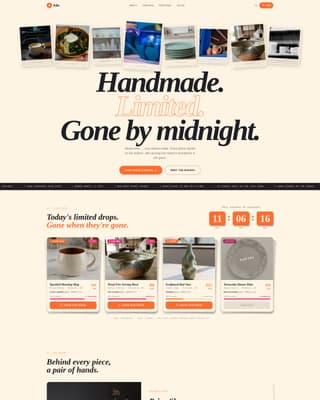 Kiln - Handcrafted Ceramics Landing Page Template