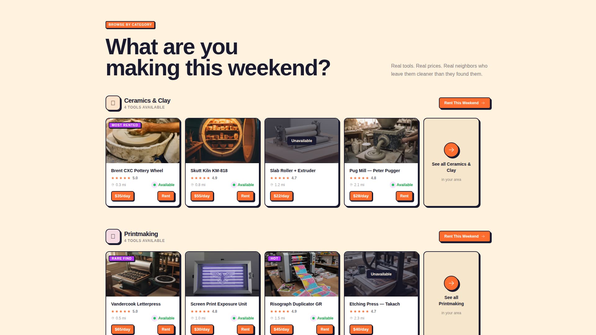 Loom - Thrilling Craftrental Landing Page Template
