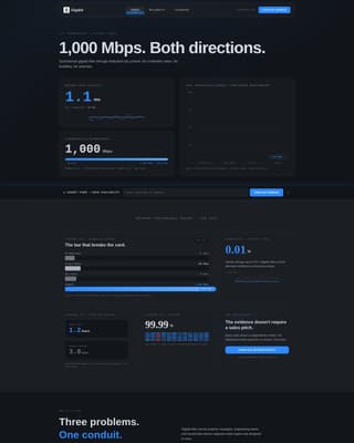 Gigabit - Blazing Internet Landing Page Template