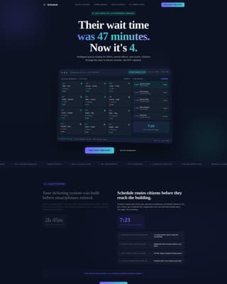 Schedule - Powerful Government Landing Page Template