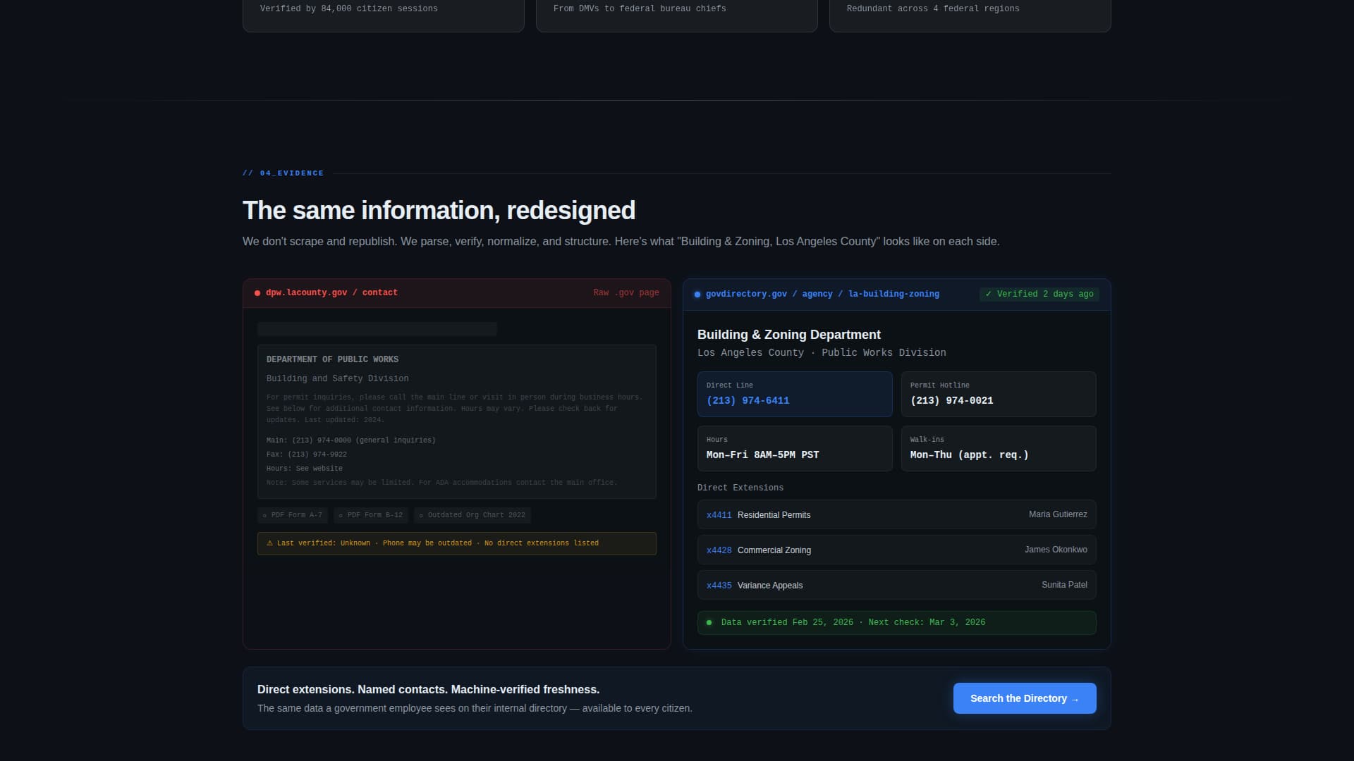 Government - Modern Directory Landing Page Template