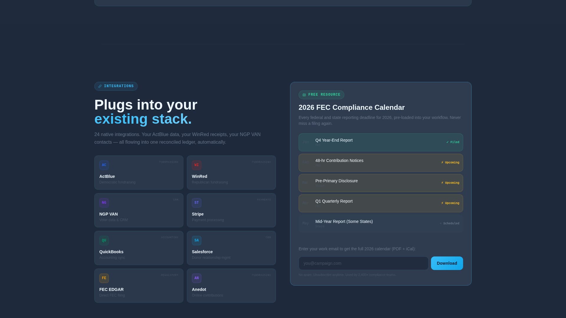 Mandate - Powerful Donor Management Landing Page Template