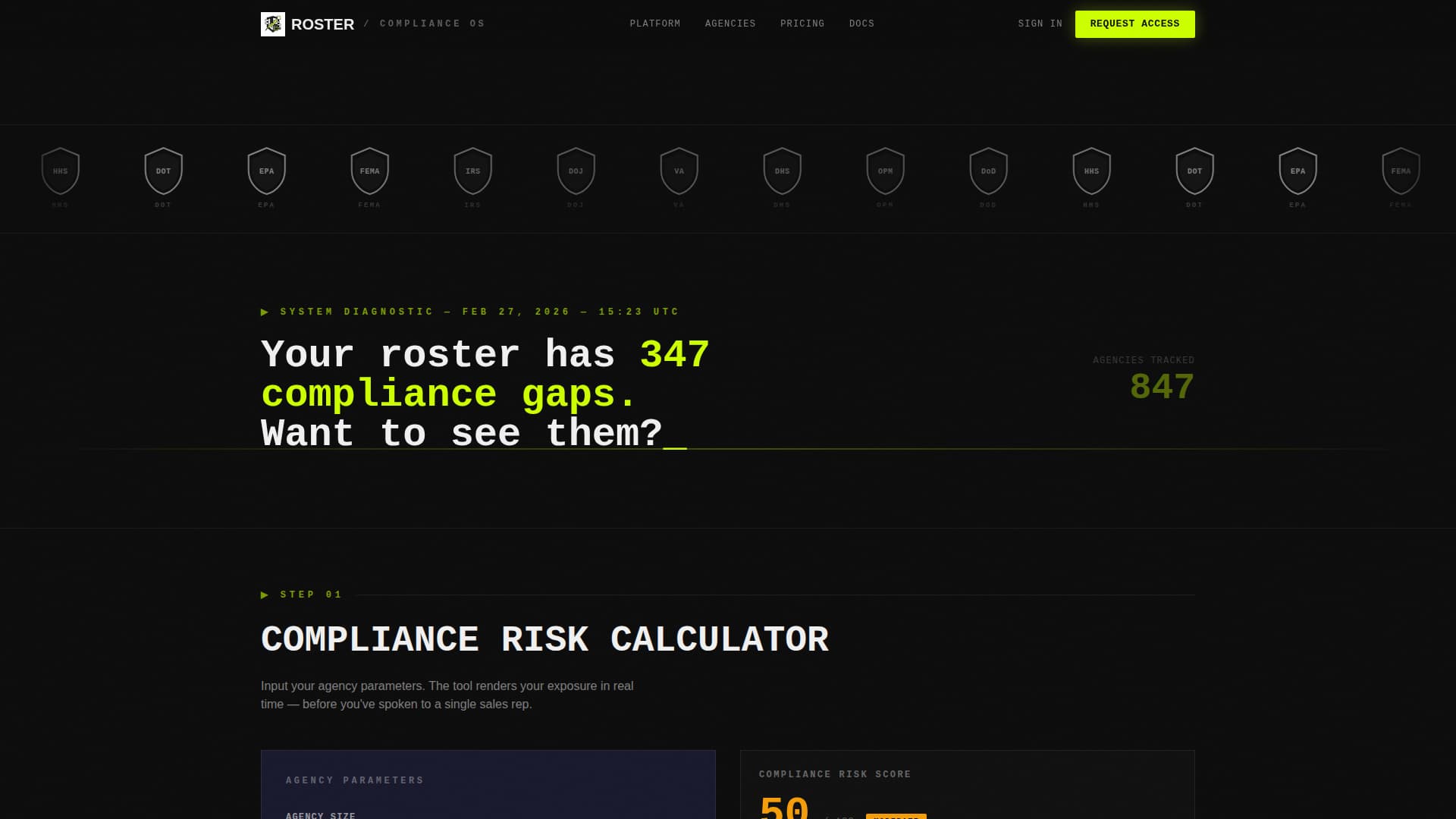 Roster - Powerful Government Landing Page Template