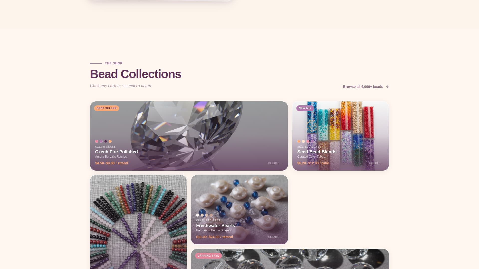 Beadbox - Enchanting Jewelrysupply Landing Page Template
