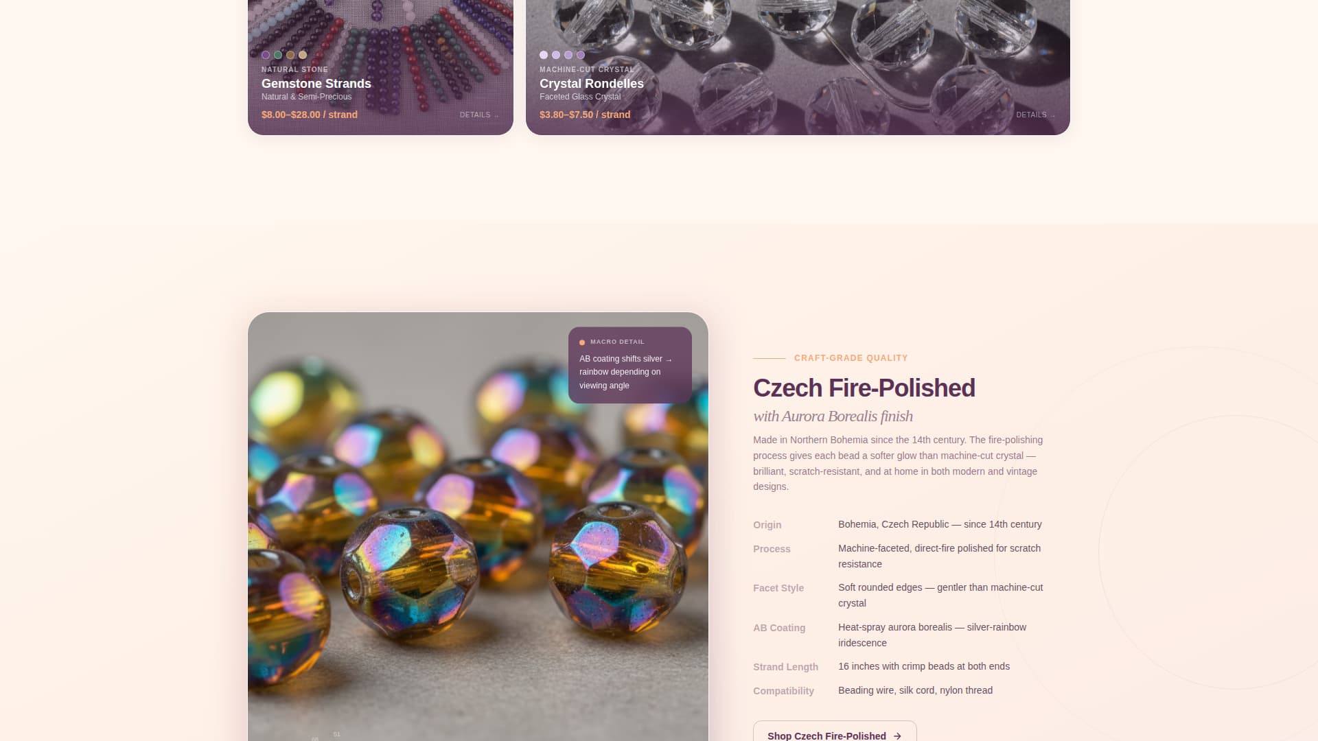 Beadbox - Enchanting Jewelrysupply Landing Page Template