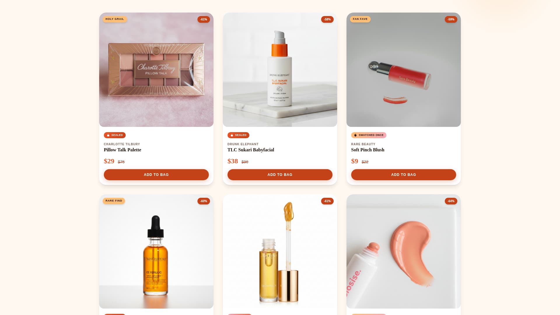 Glow - Luxe Beauty Landing Page Template