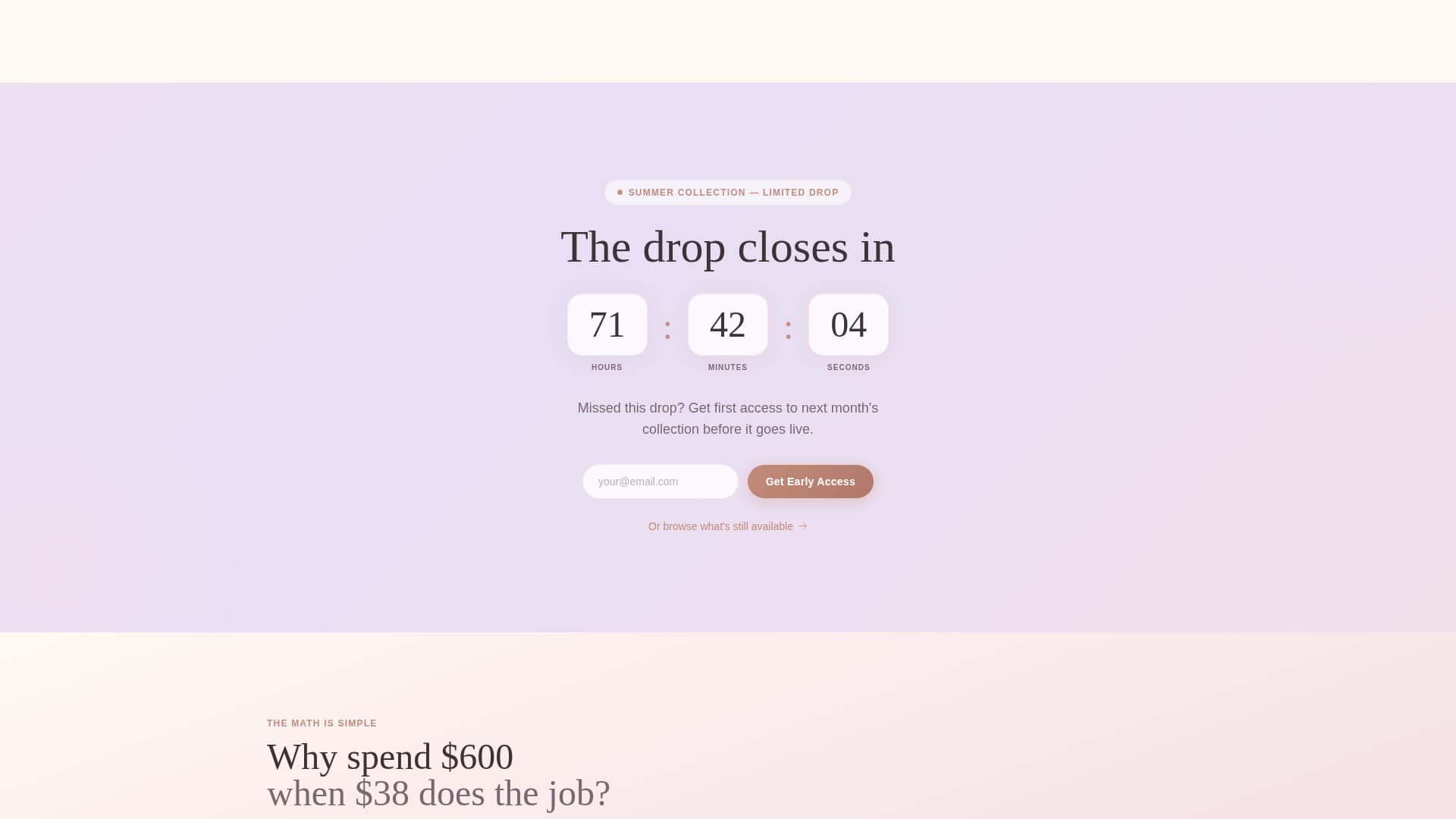 Vanity - Luxe Beautyrental Landing Page Template