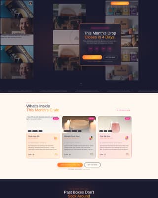Advanced Subscription Box Services Pre-Launch & Coming Soon Website Template