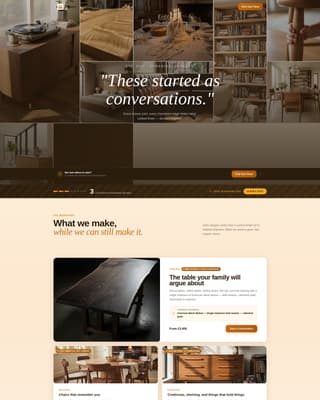 Joinery - Bespoke Artisan Landing Page Template