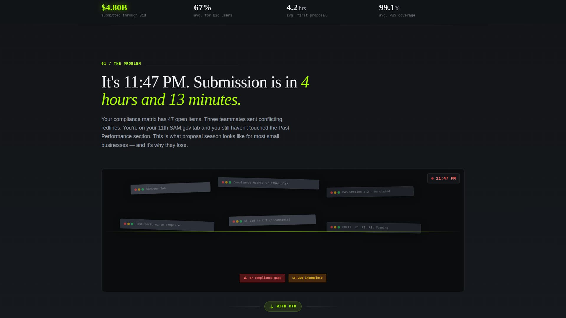 Bid - Winning Government Proposal Landing Page Template