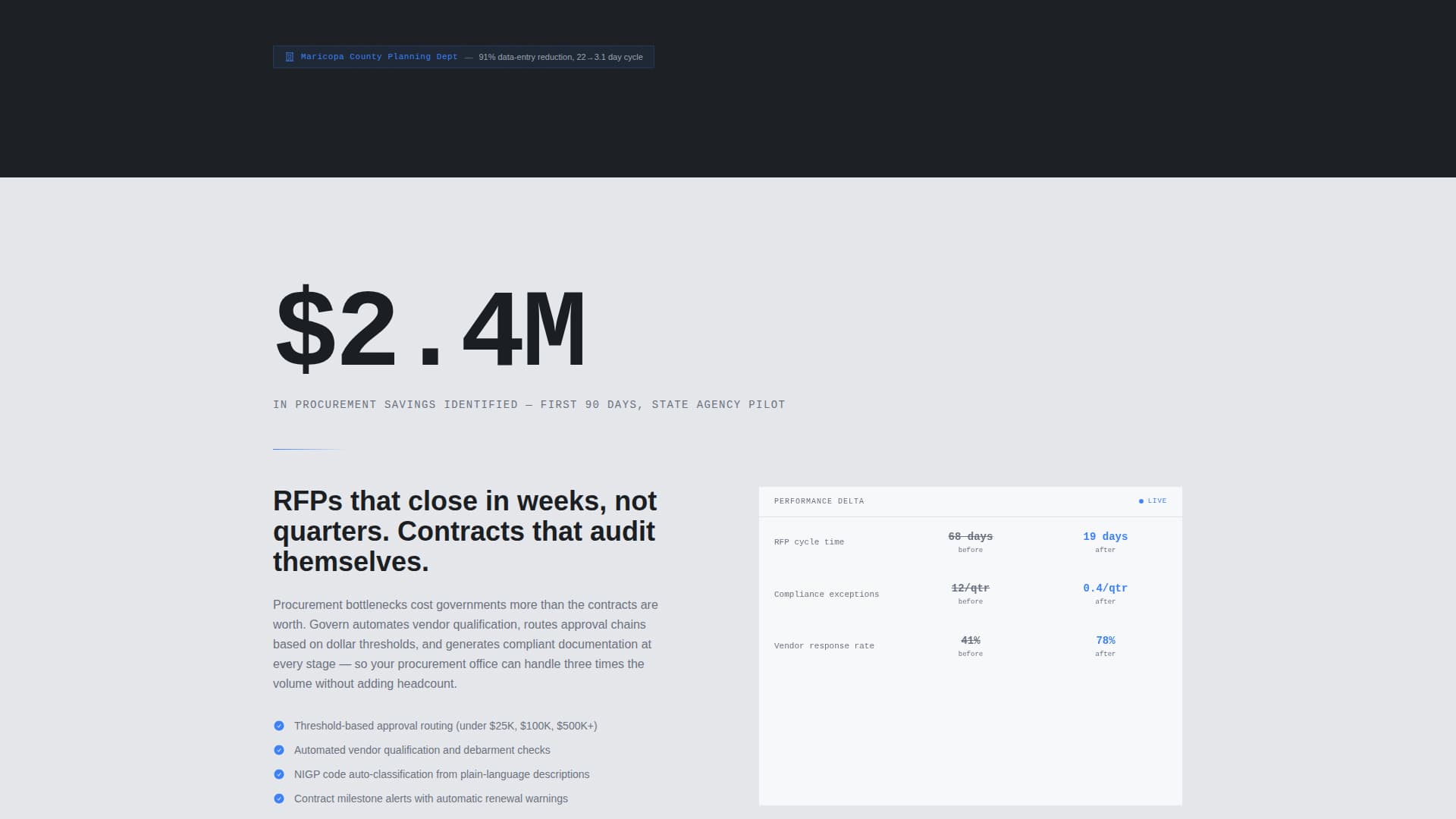 Govern - Powerful Government Landing Page Template