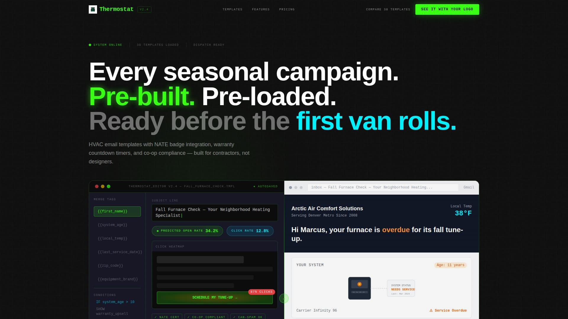 Thermostat - Powerful HVAC Landing Page Template