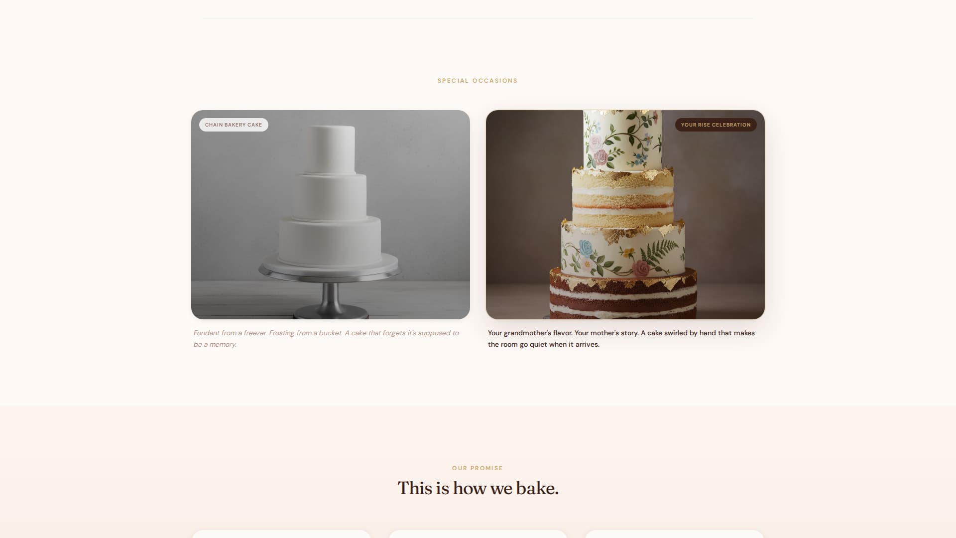 Rise - Artisan Bakery Landing Page Template
