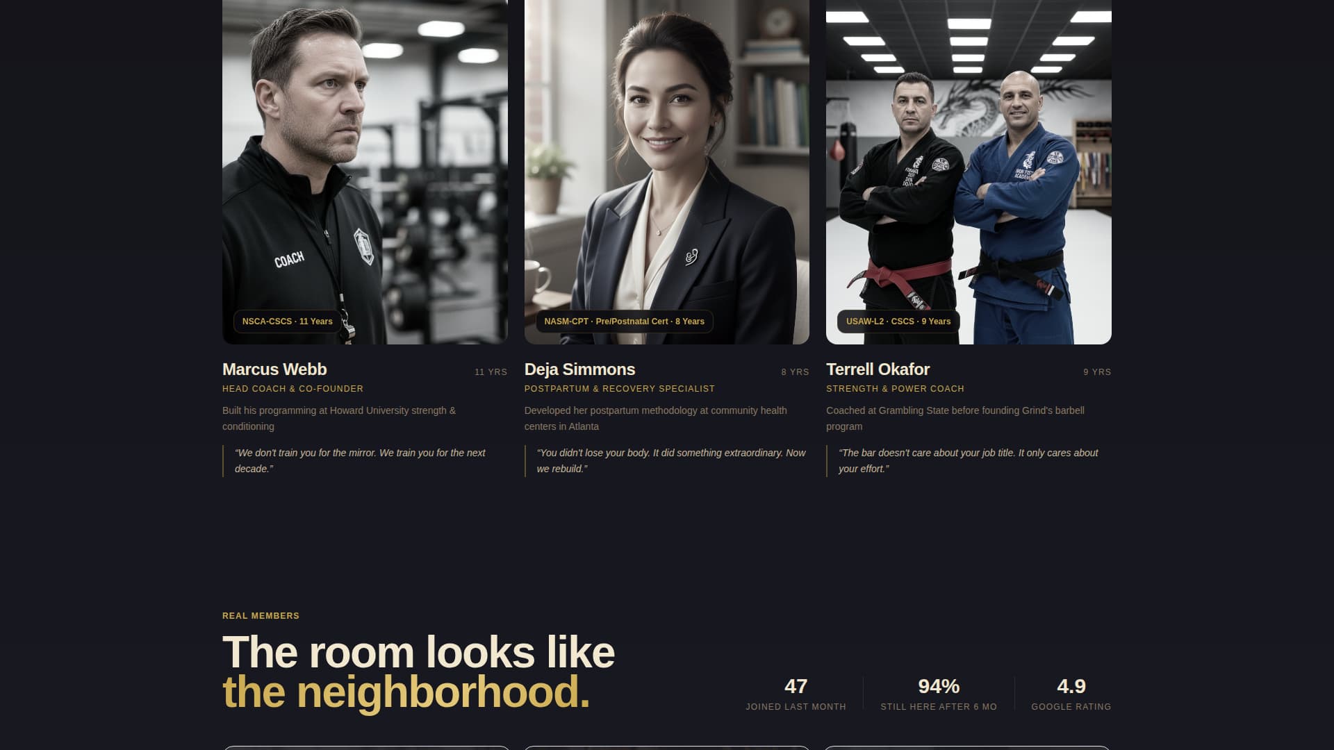 Grind - Bold Fitness Landing Page Template