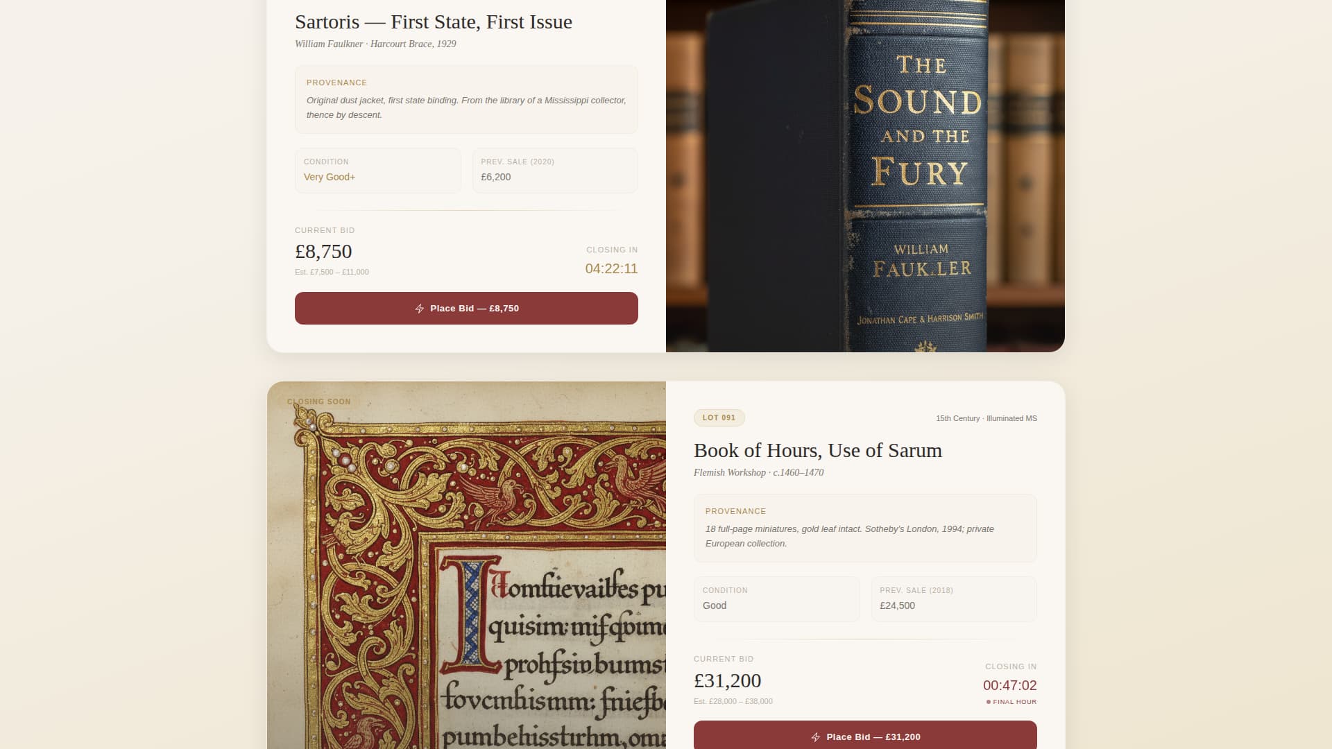 Specialist Auction Platforms & Types Professional Website Template