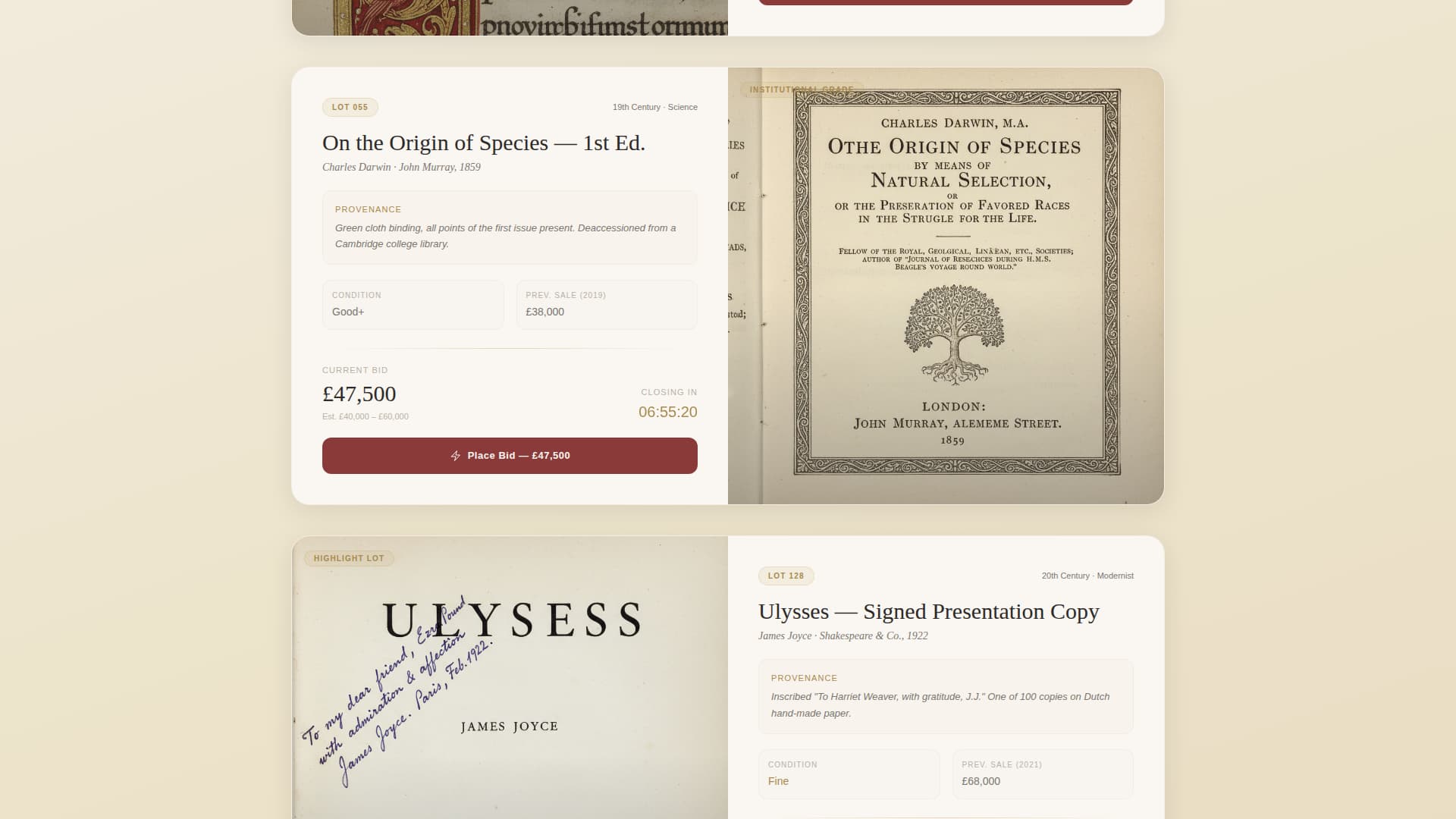 Specialist Auction Platforms & Types Professional Website Template