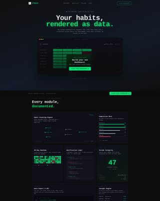 Streak - Precision Habit Tracking Landing Page Template
