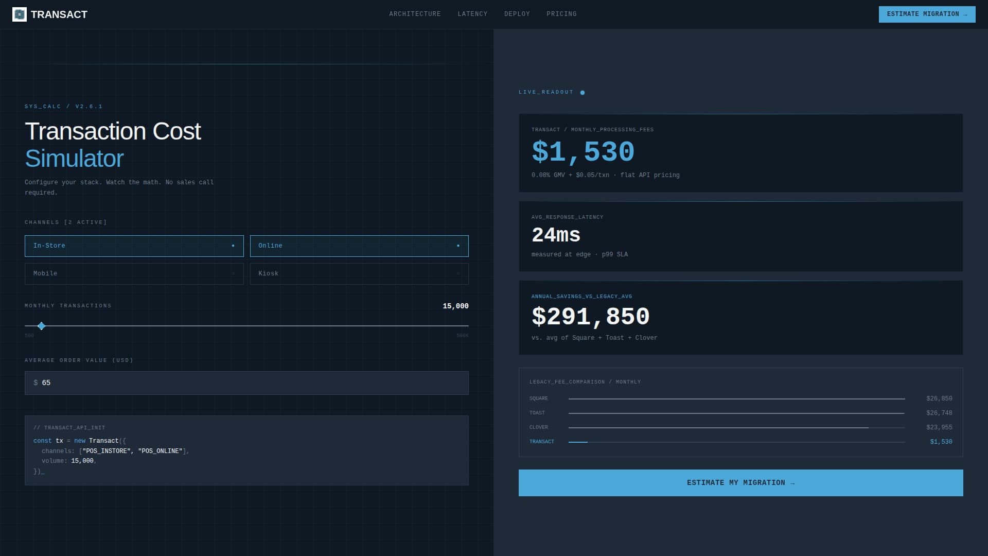 Headless Enterprise Software Advanced Cost Calculator Website Template