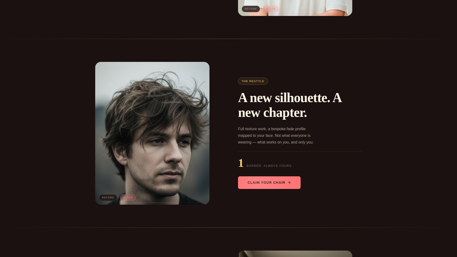 Fade - Luxe Barbershop Landing Page Template