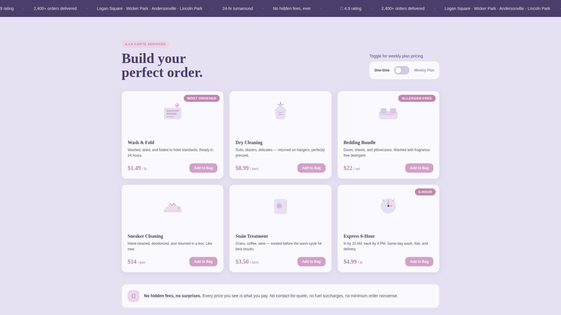 Fold - Elegant Laundry Landing Page Template