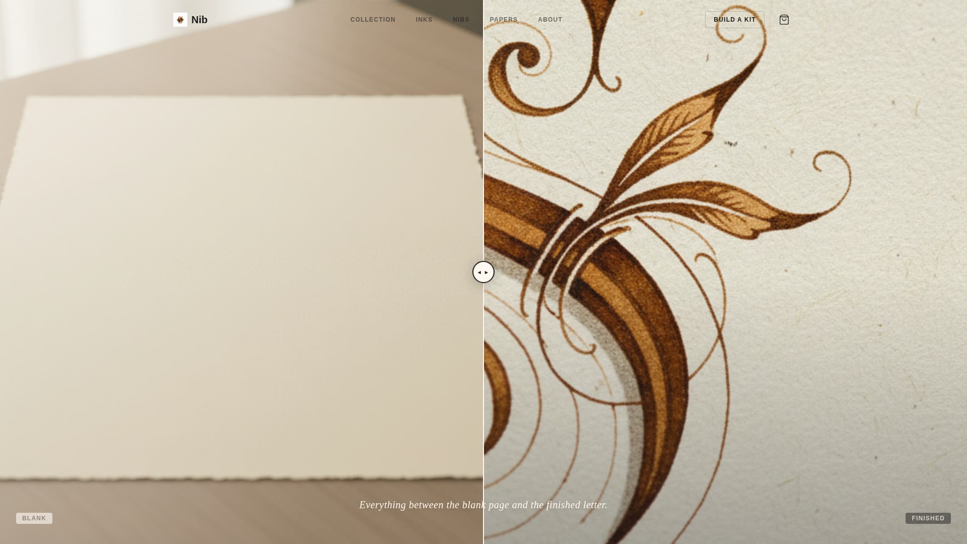 Nib - Artisan Calligraphy Landing Page Template