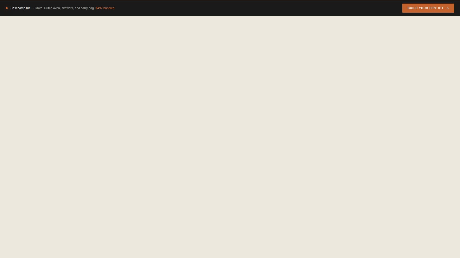 Blaze — Authentic Campfire Cooking Landing Page Template