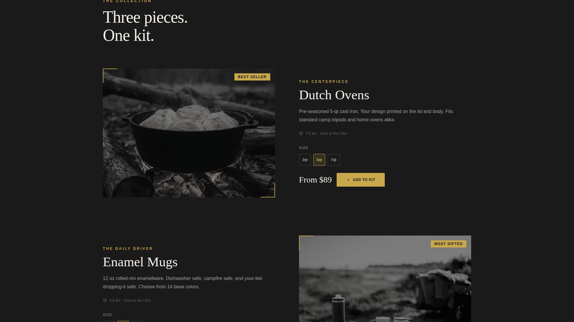 Basecamp — Durable Kitchenware Landing Page Template