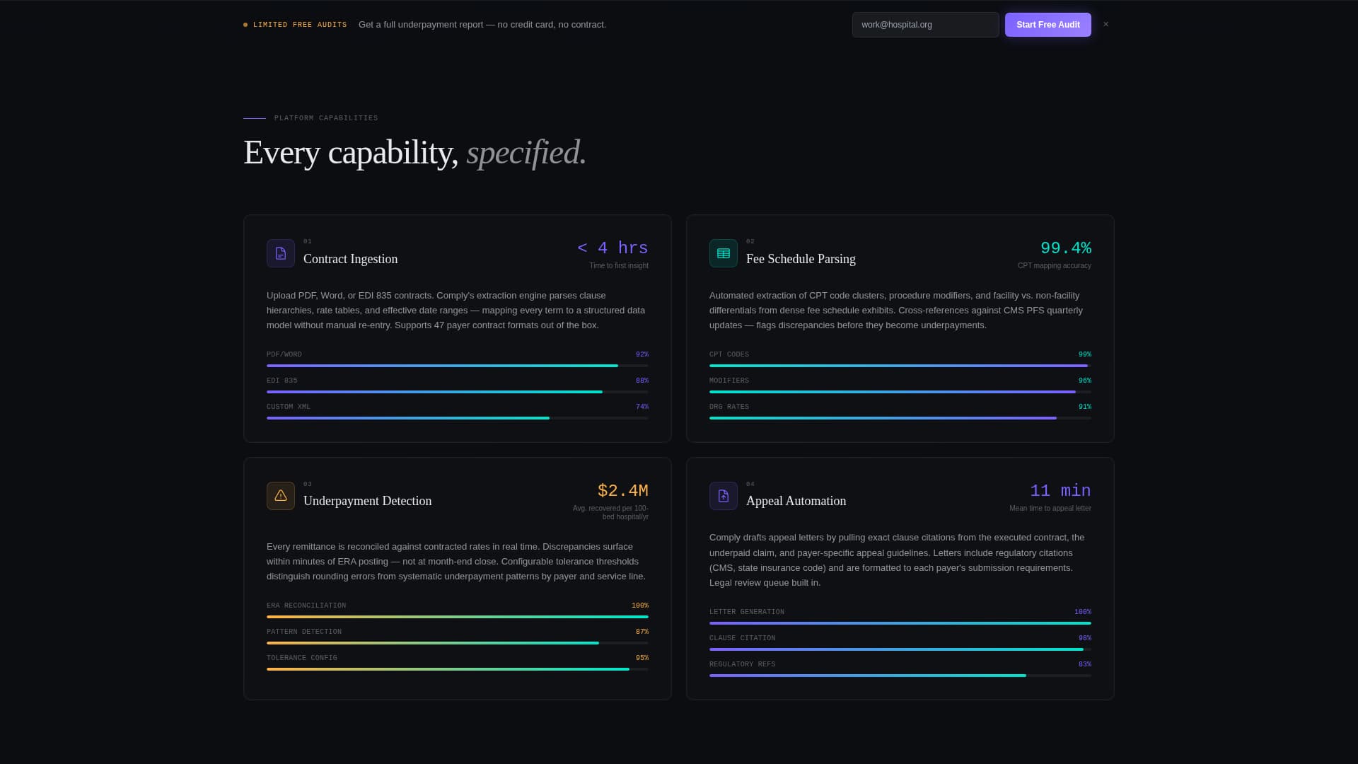 Healthcare Software Expert Cost Calculator Website Template