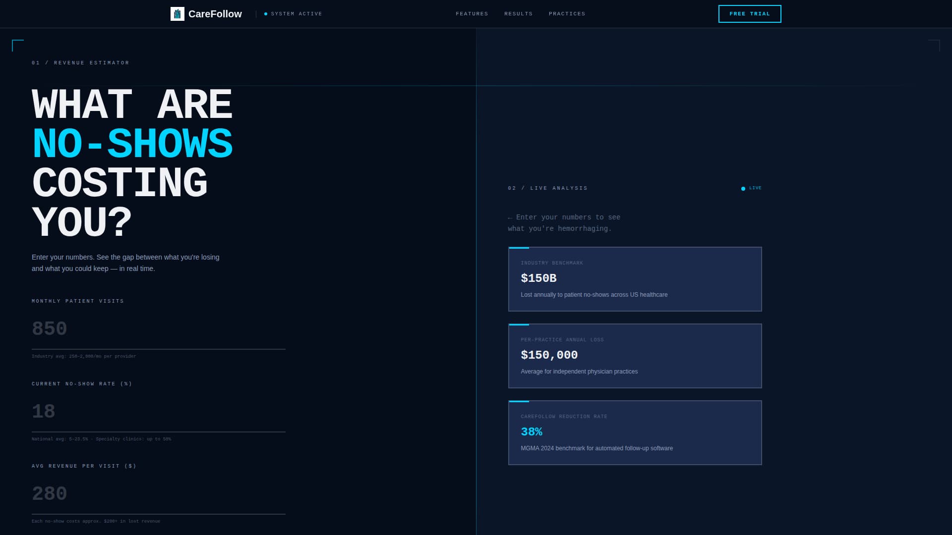 Healthcare Email Marketing Cost Calculator Website Template
