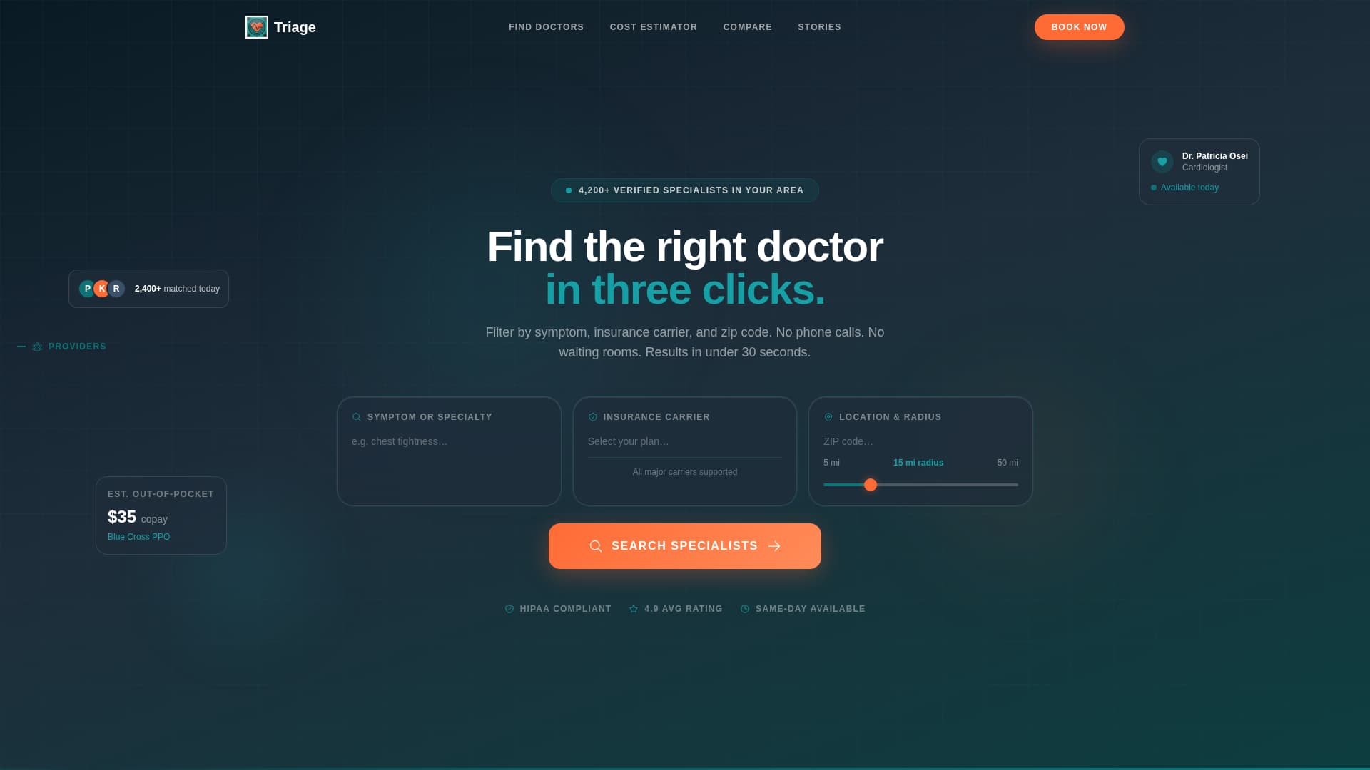 Healthcare Digital Presence Specialist Booking Website Template