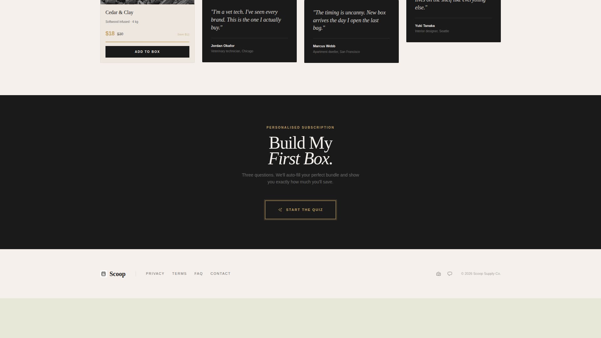 Complete Subscription Box Services Professional Website Template