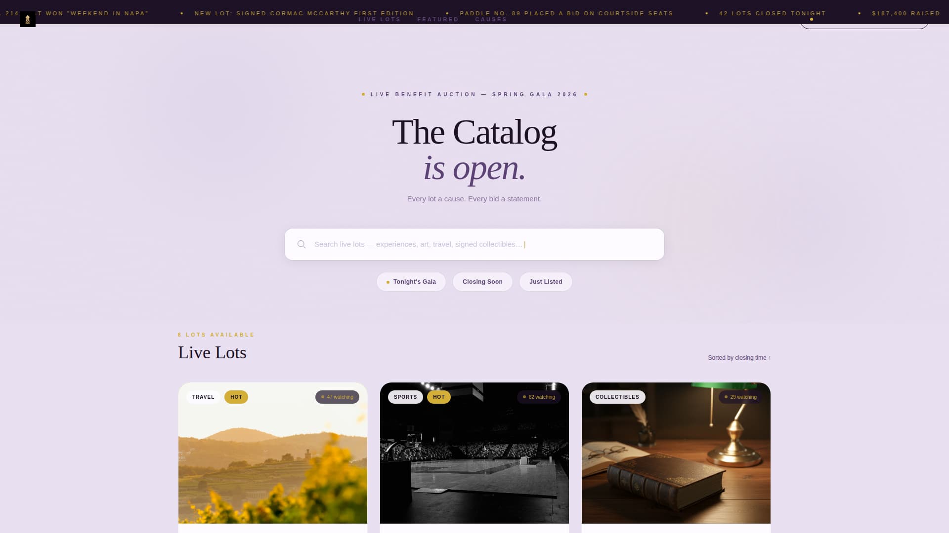 Advanced Auction Platforms & Types Pre-Launch & Coming Soon Website Template