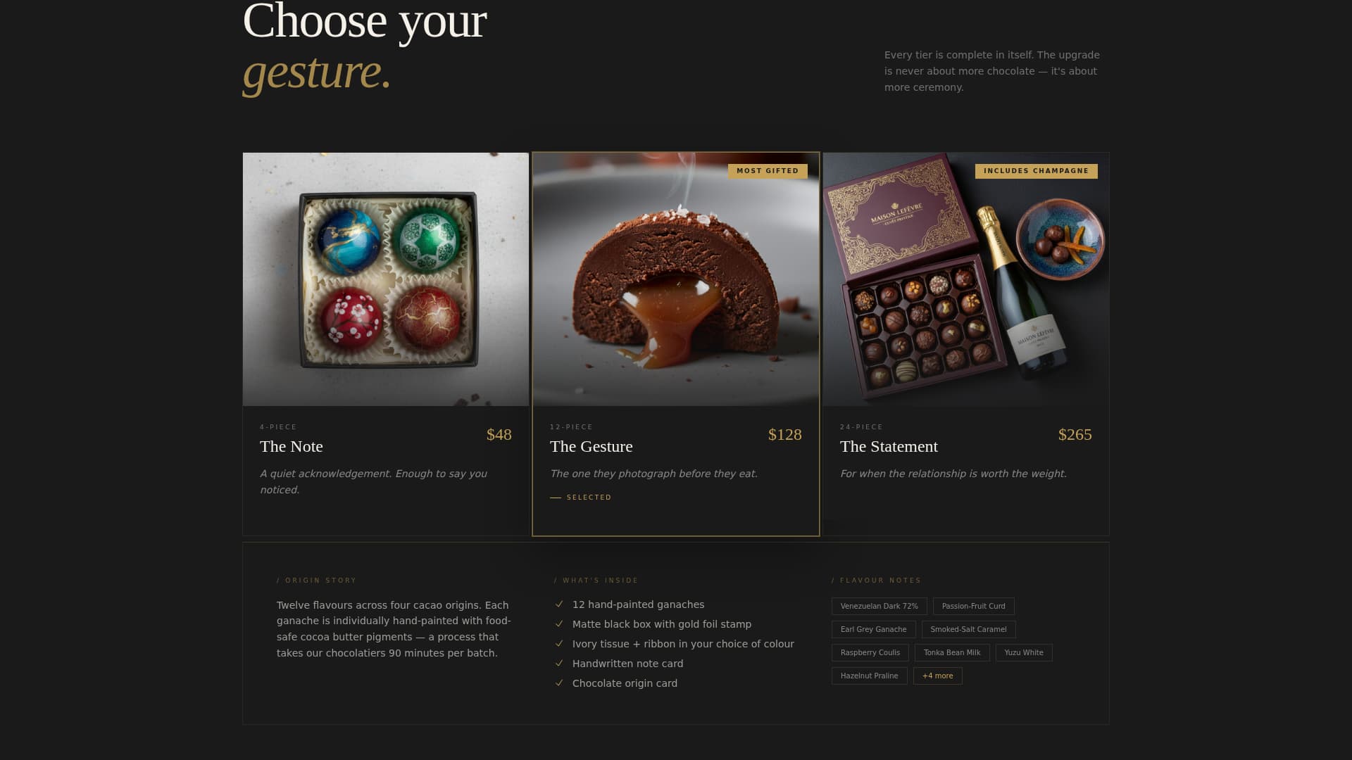 Gift & Specialty Store Pricing & Packages Website Template