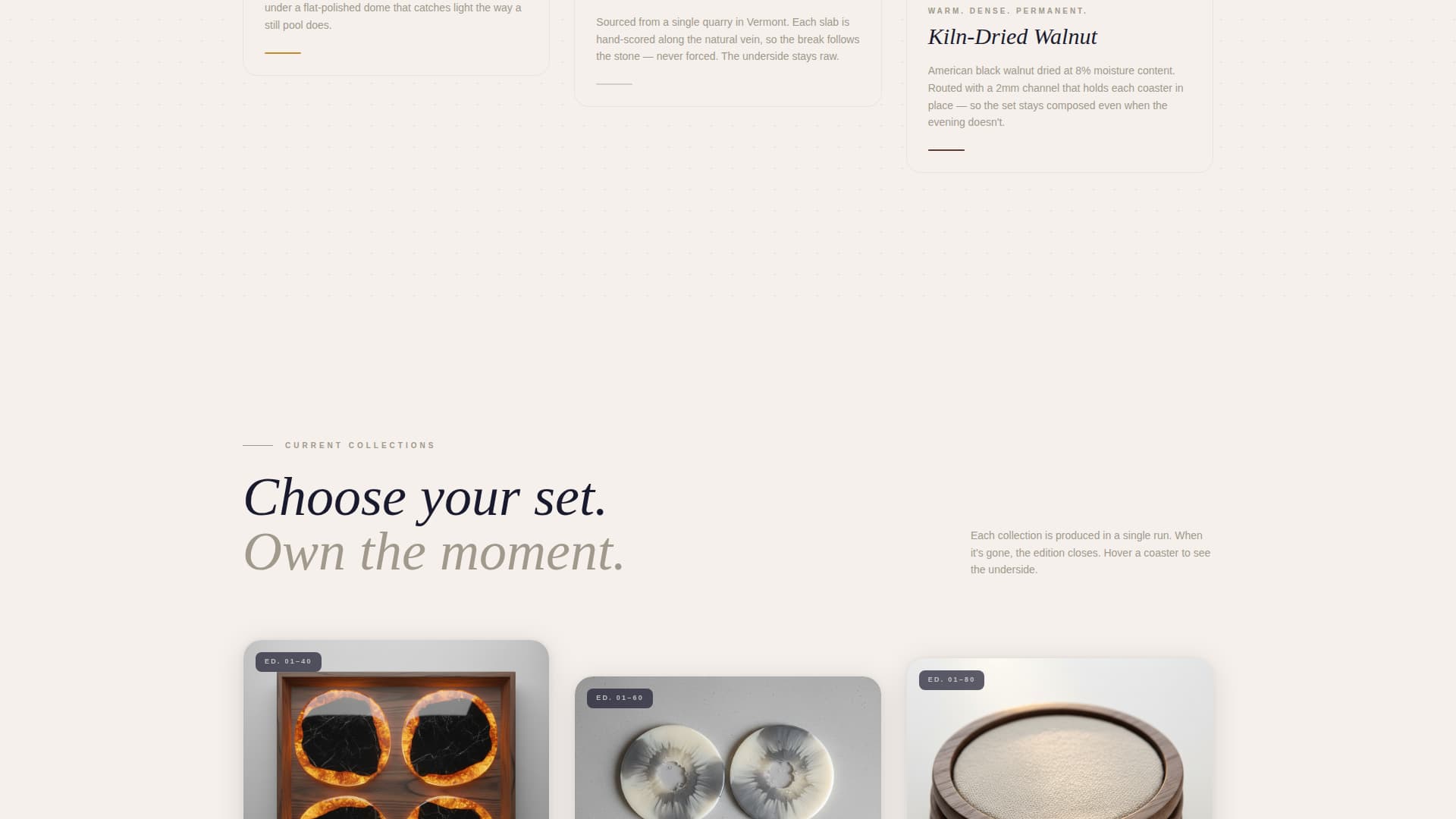 Specialist Coasters & Barware Store Professional Website Template