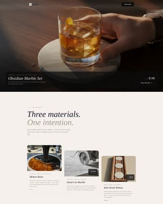 Specialist Coasters & Barware Store Professional Website Template