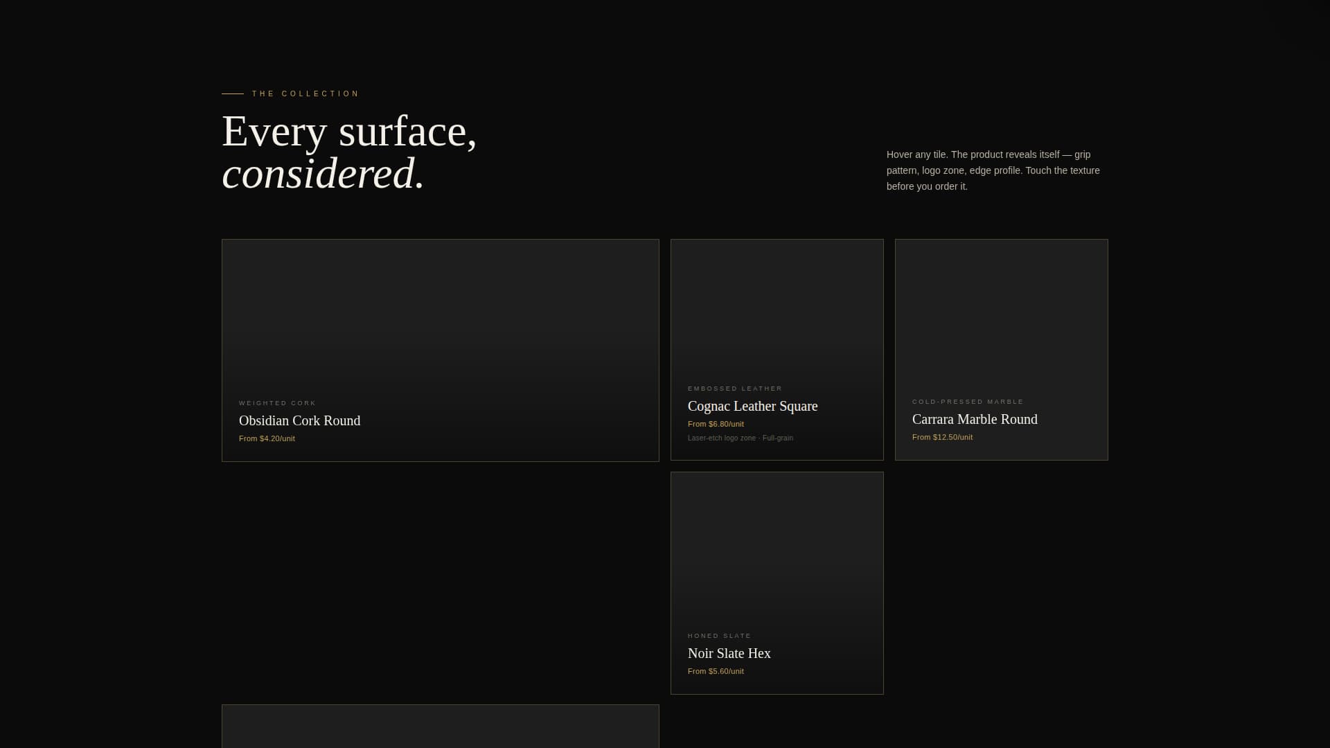 Coasters & Barware Store Portfolio & Case Study Website Template