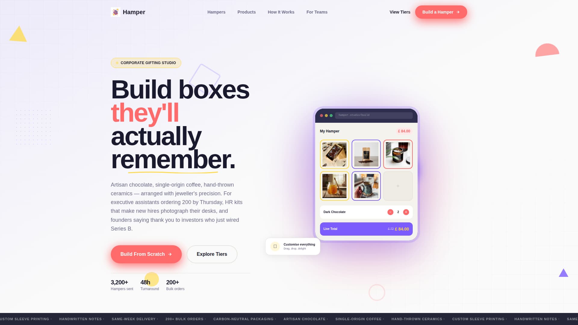 Specialist Gift & Specialty Store Pricing & Packages Website Template