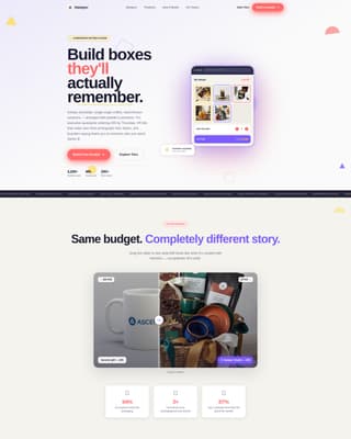 Specialist Gift & Specialty Store Pricing & Packages Website Template