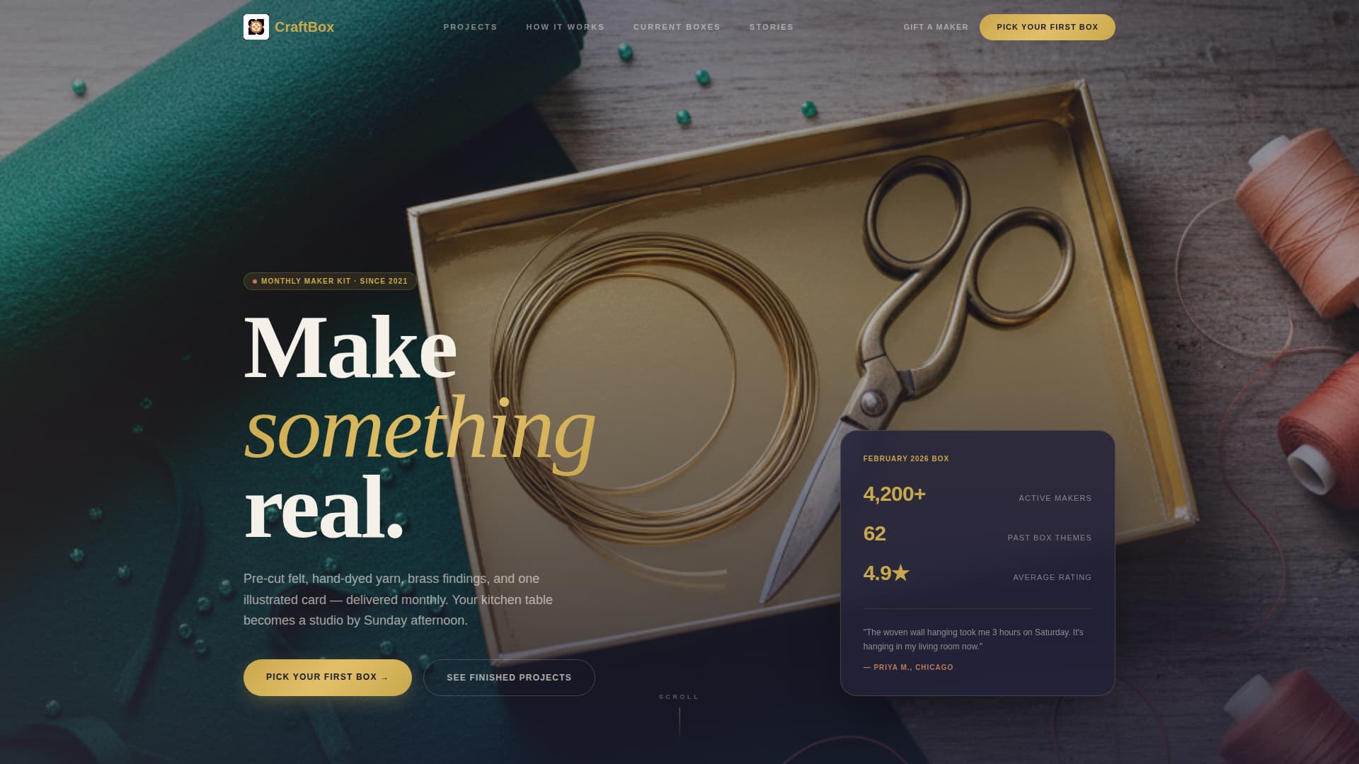 Specialist Subscription Box Services Portfolio & Case Study Website Template