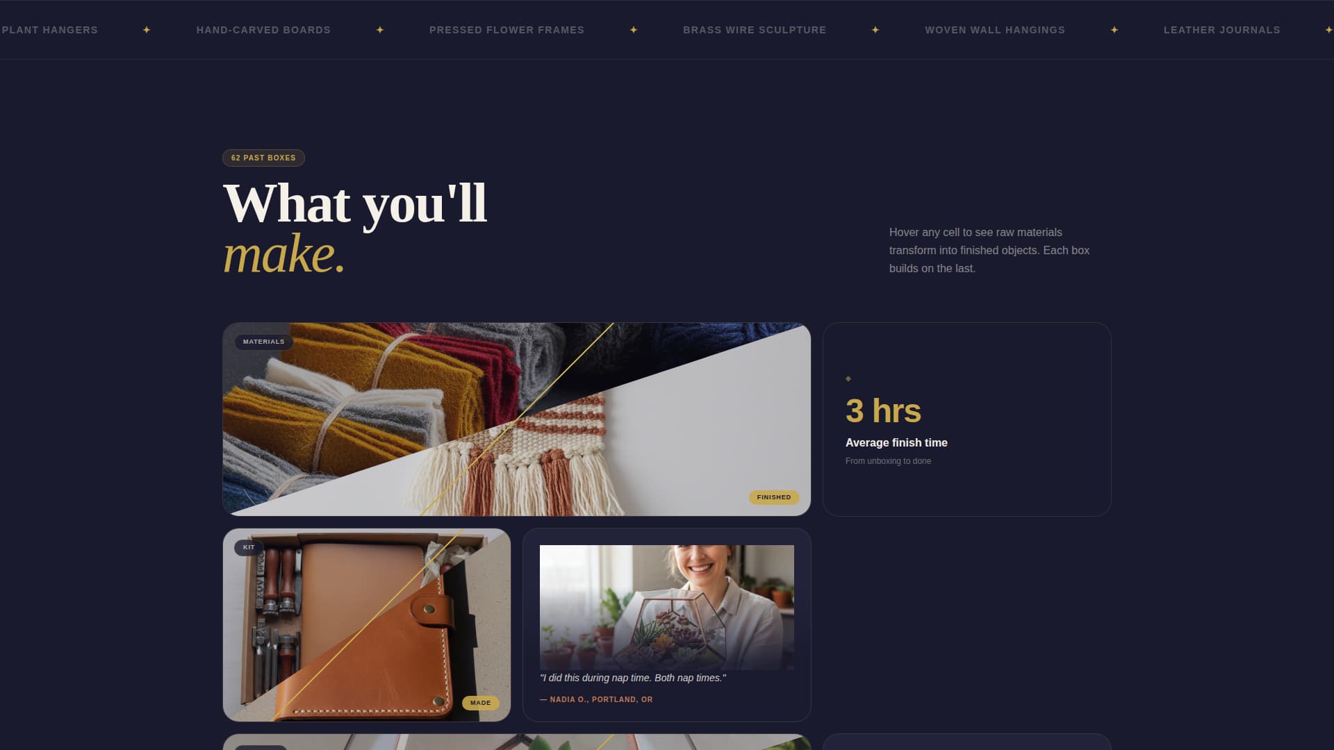Specialist Subscription Box Services Portfolio & Case Study Website Template