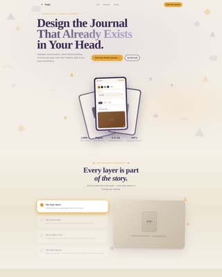 Folio - Artisan Journal Landing Page Template
