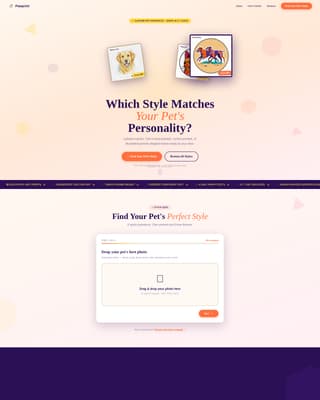Pawprint - Playful Petportrait Landing Page Template