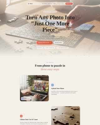 Piece - Playful Custompuzzle Landing Page Template