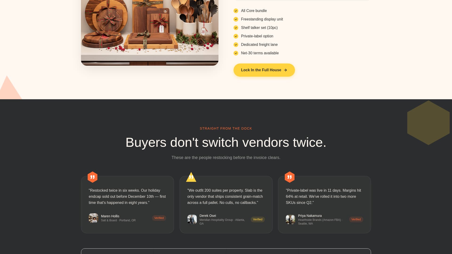 Slab - Fresh Wholesale Landing Page Template