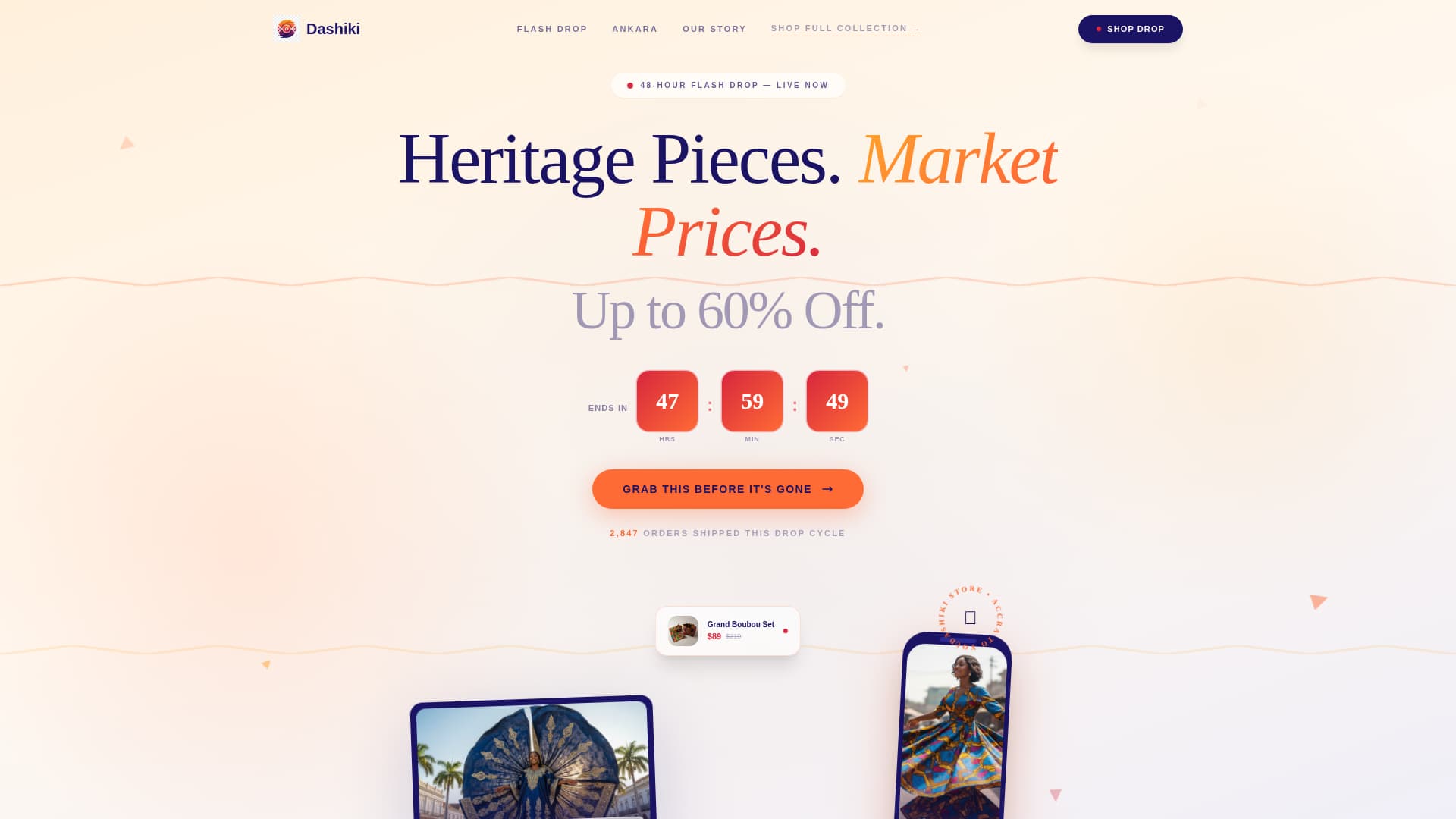 Dashiki - Vibrant Africanclothing Landing Page Template