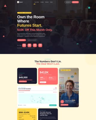 Sprout - Vibrant Childcare Landing Page Template