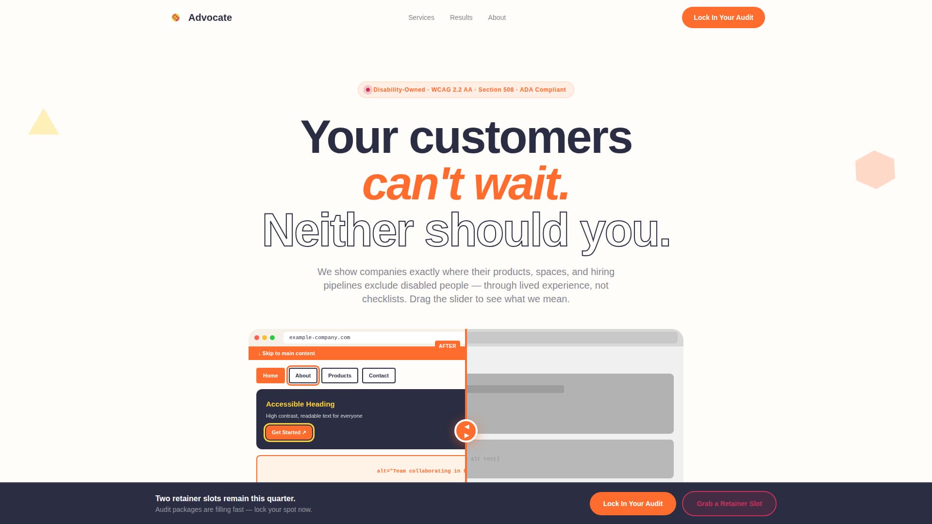 Specialist Disability-Owned Business Pre-Launch & Coming Soon Website Template